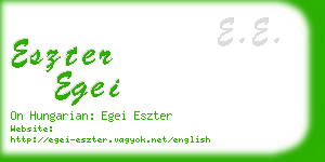 eszter egei business card